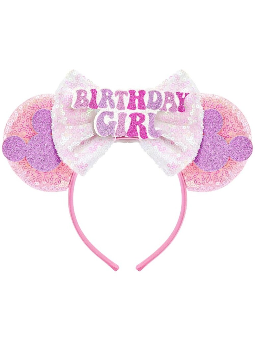 Kids Birthday Girl Pink Mickey Mouse Costume Hair Headband for Cosplay